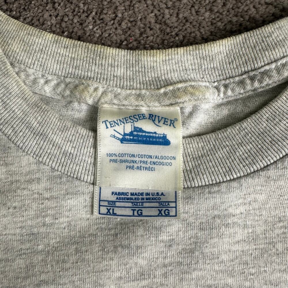 Vintage 90s Alaska Souvenir T-Shirt Tennessee River Size XL Gray Graphic Tee - Picture 4 of 4